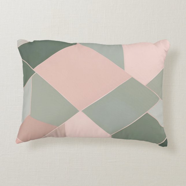 Almofada Decorativa Xadrez na Arte Verde da Sage (Verso)