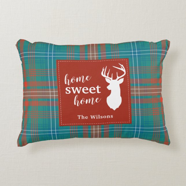 Almofada Decorativa Xadrez Rustic Clan Wilson Custom Tartan (Frente)