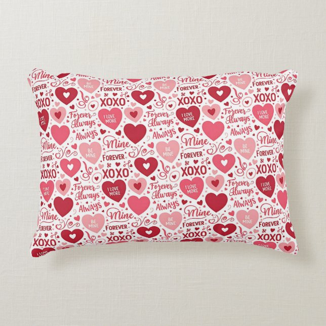 Almofada Decorativa XOXO & Always Be Mine Valentine  (Frente)