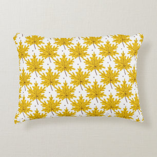 Almofada Decorativa Yellow golden maple leaves seamless pattern. Autum