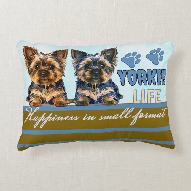 Almofada Decorativa Yorkie fofo (Frente)