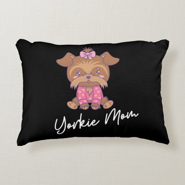 Almofada Decorativa Yorkie Mãe 2 (Frente)