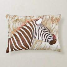 Zebra Animal Watercolor Rústico