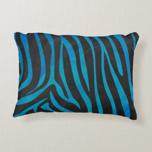 Almofada Decorativa Zebra Black e Blue Impressão