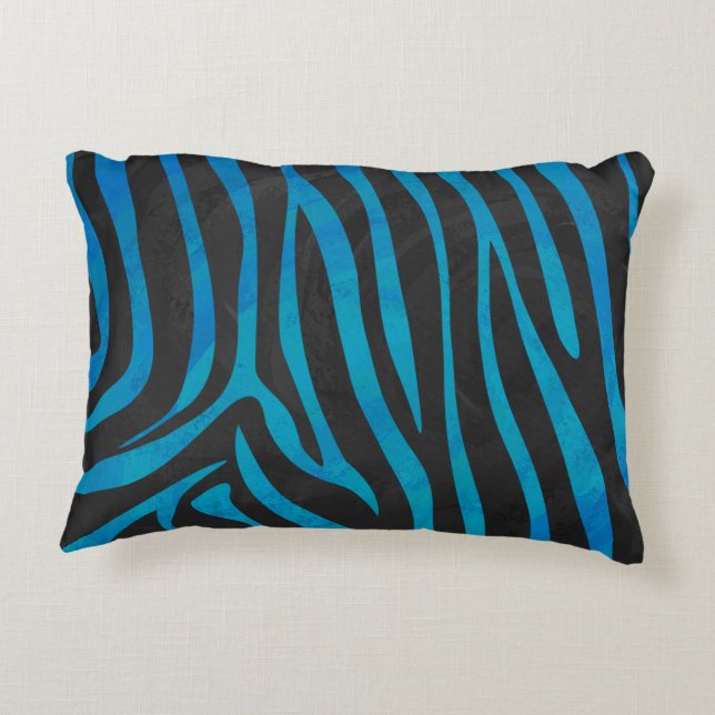 Almofada Decorativa Zebra Black e Blue Impressão (Verso)