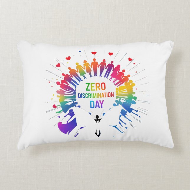 Almofada Decorativa Zero Discrimination Day  (Frente)