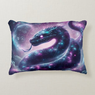 Almofada Decorativa Zodíaco da Galáxia da Serpente Cósmica Astrologia