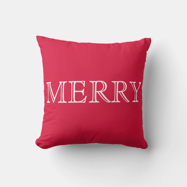 Almofada Decorative Red & White Merry Christmas (Frente)