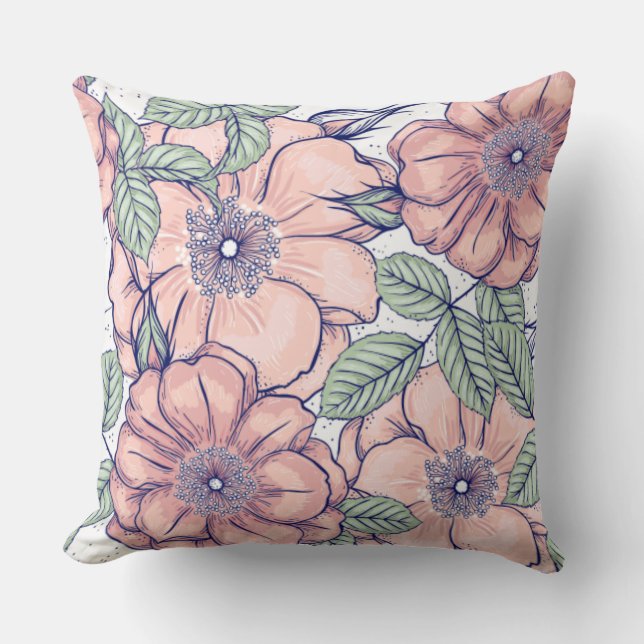 Almofada Decorativo do Padrão Floral (Frente)