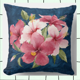 Almofada Decorativo elegante marinho floral azul feminino