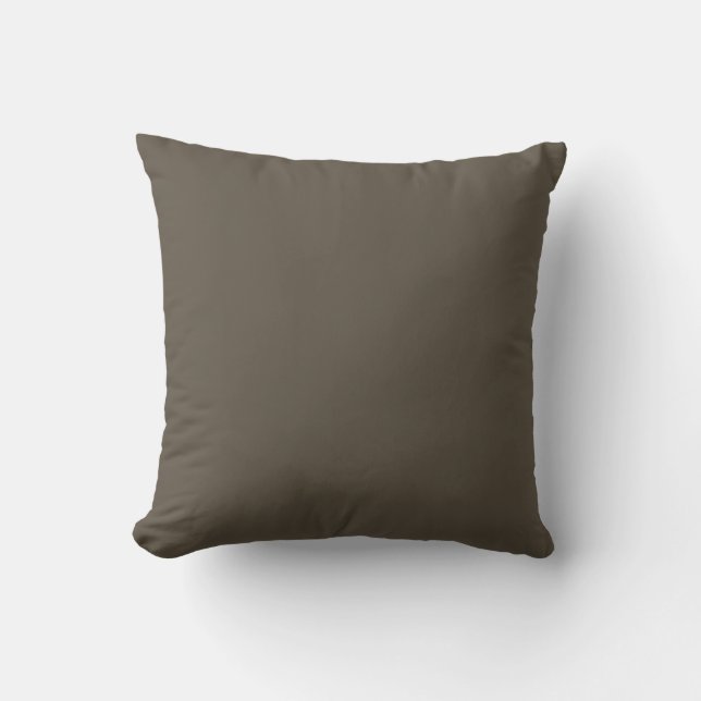 Almofada Deep Forest Brown Solid Throw Pillow (Frente)