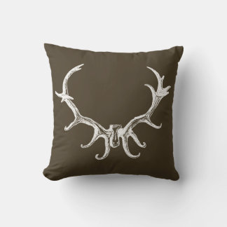 Almofada Deer Antler Stag Brown Retro Charlatadores