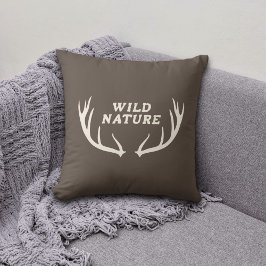 Almofada Deer Antlers e Natureza Selvagem
