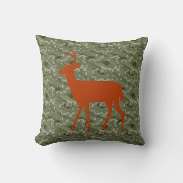 Almofada Deer Cruzando Silhouette No Camo (Frente)