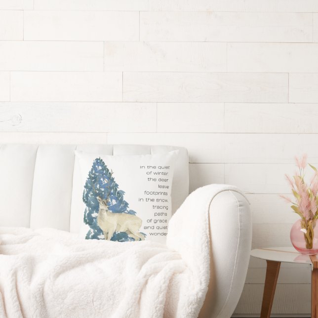 Almofada Deer Deixe Pegadas Na Neve (Sofá)