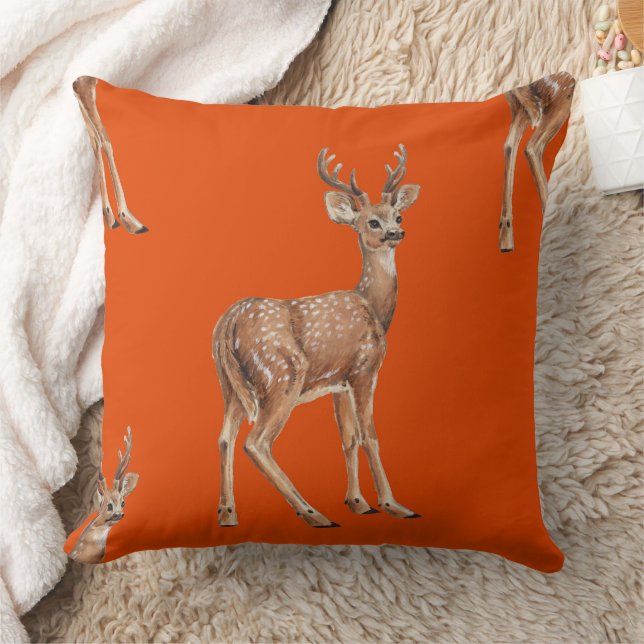 Almofada Deer em vermelho (Cobertor)