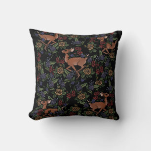 Almofada Deer Fawn Floral Pattern