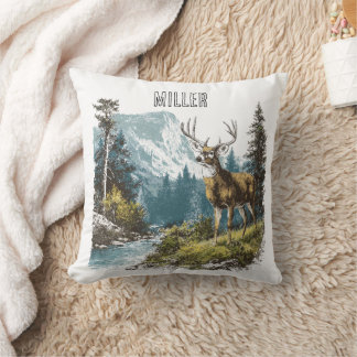 Almofada Deer Nature Throw Pillow
