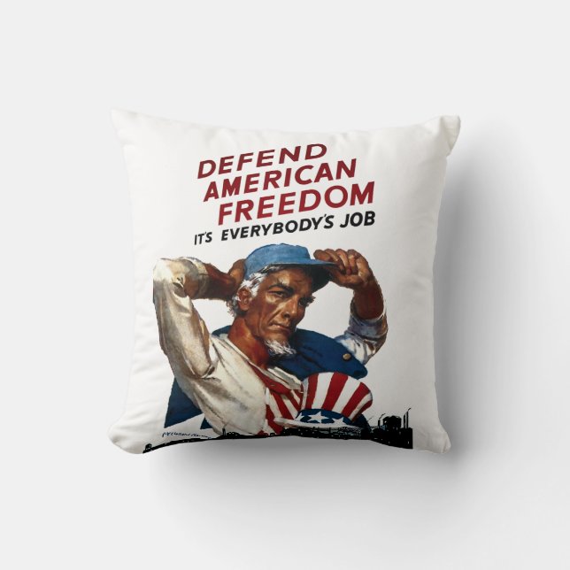 Almofada Defenda a liberdade americana (Frente)