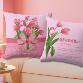Almofada Definição de Avó Cor-de-Rosa Engraçada Vintage com