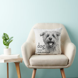 Almofada Definição De Cão Na Madeira De Corte