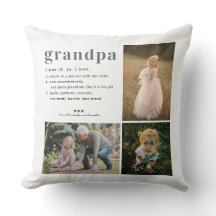 Definição do vovô | 3 Travesseiro de Colagem de Fo