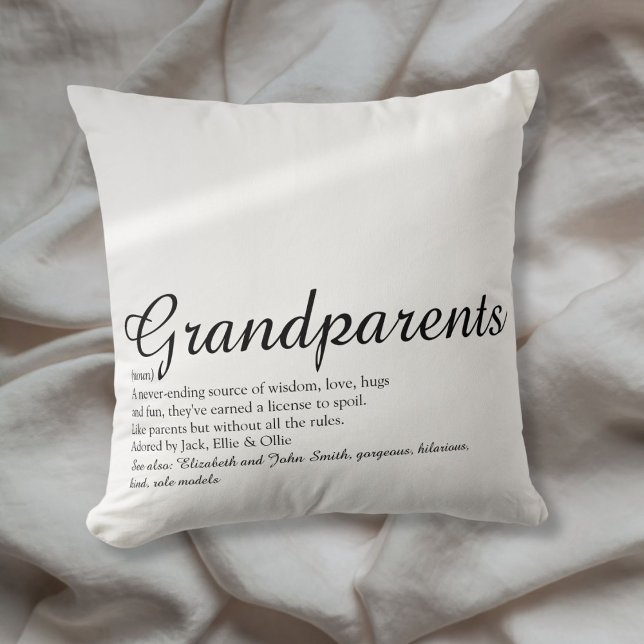 Almofada Definição dos Melhores Avós de Todos os Tempos do  (World's Best Ever Grandparents Definition Throw Pillow)