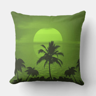 Almofada Definindo os Trópicos Verdes do Sol Palm Beach