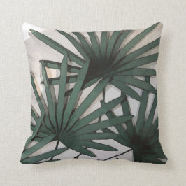 Almofada Deixa a aquarela com cinza verde e verde escuro de