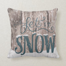 Deixais lhe para nevar travesseiro decorativo do