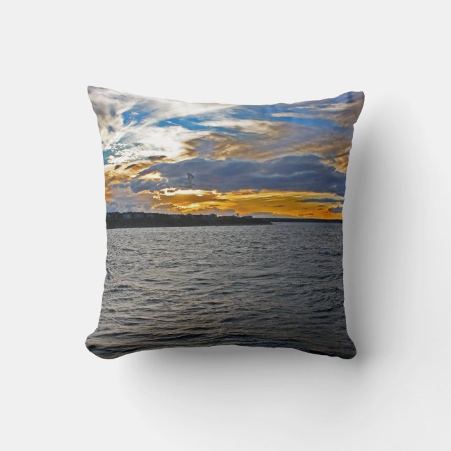 Almofada Deixando a ~ dos blefes do carvalho o travesseiro (Frente)