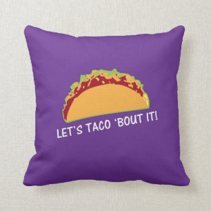 Almofada Deixe ataque do Taco 'ele slogan engraçado do Tac