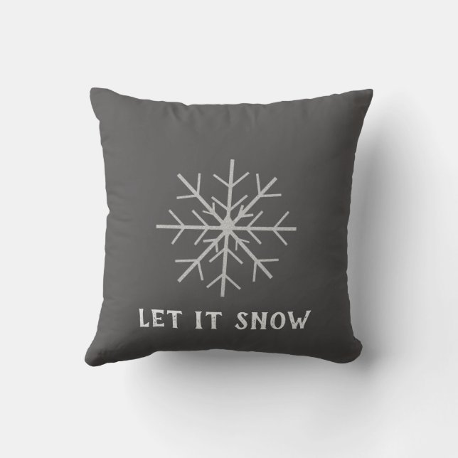 Almofada Deixe nevar, Floco de neve (Verso)