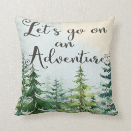 Almofada Deixe-nos ir em um travesseiro da floresta do