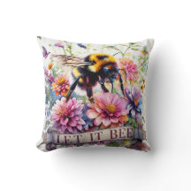 Deixe que seja – Aquarela Abelha Floral de Primave