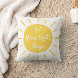 Almofada Deixe Sua Luz Brilhar - Mateus 5:16 Coloque