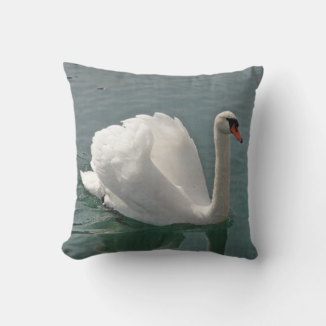 Almofada Dekokissen cisne branco (Frente)