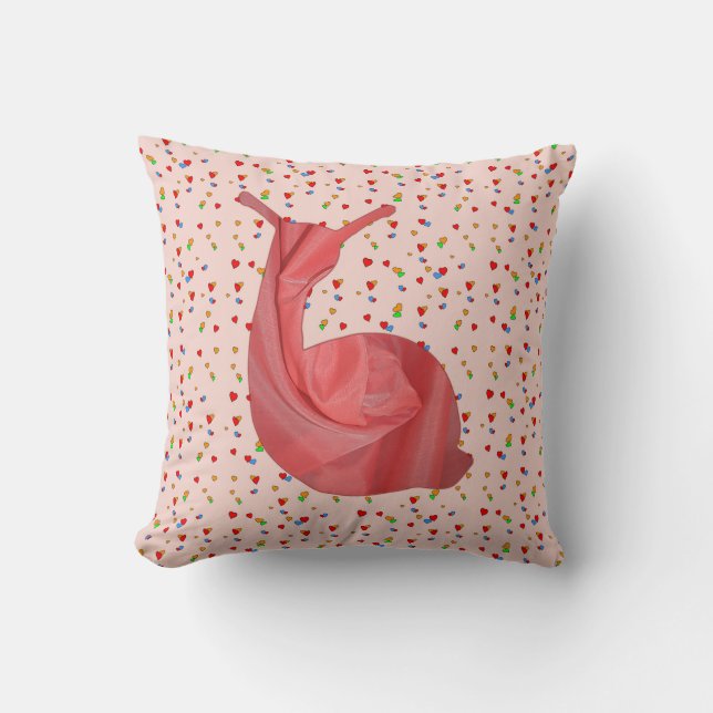 Almofada Dekorative rosa Schnecke (Frente)