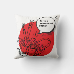 Almofada Delicioso Ramen Kawaii - Comida Japonesa Divertida