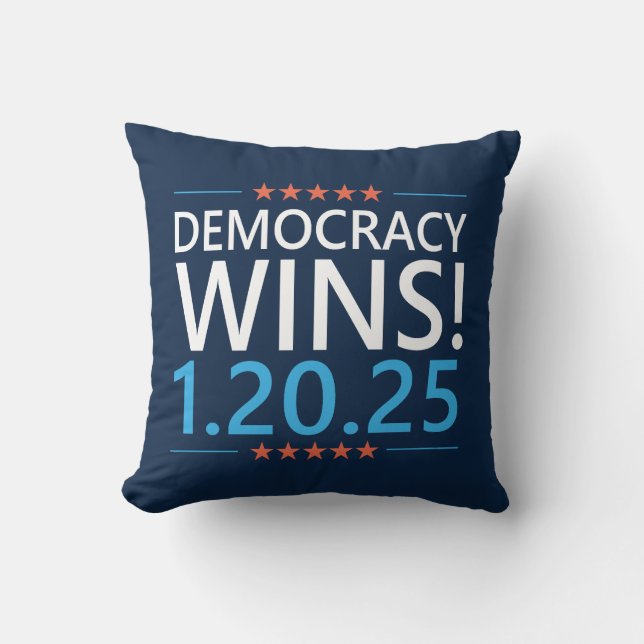 Almofada Democracia Vence Kamala Harris 1.20.25 (Frente)