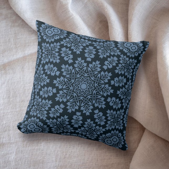 Almofada Denim Blue Mandala Star Geométrico (Criador carregado)