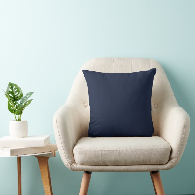 Almofada Denim Cor Sólida Plana (Cadeira)