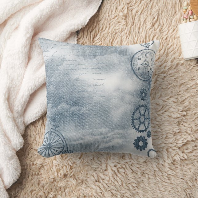 Almofada Denim Steampunk (Cobertor)