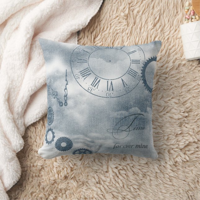 Almofada Denim Steampunk (Cobertor)