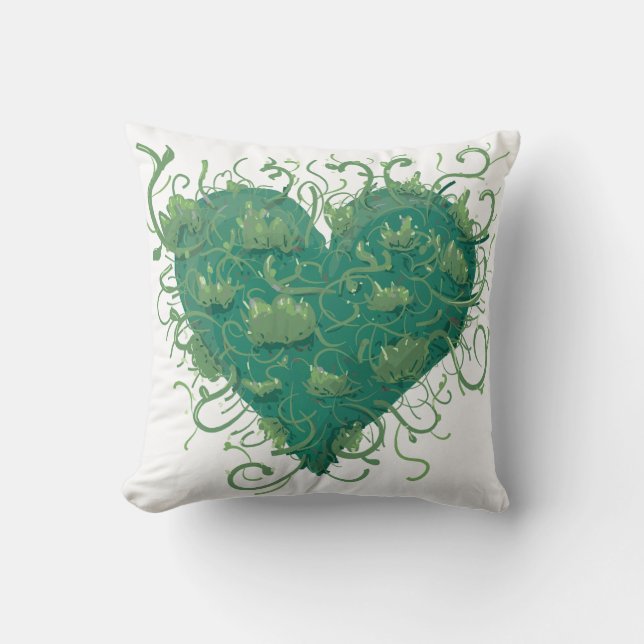 Almofada Dentro do Coração Verde (Frente)