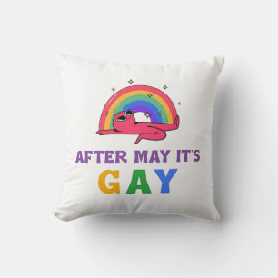 Almofada Depois de maio, é Gay Engraçado Mês de Orgulho LGB