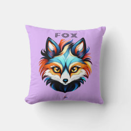 Almofada Der Bunte Fuchs - Kopf Portrait