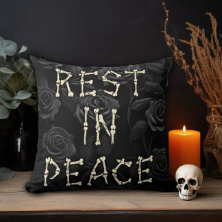 Almofada Descanse na Paz Gótica