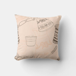 Almofada Descreva a Design minimalista elegante do café tur