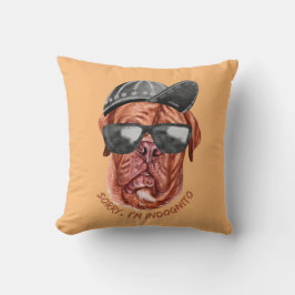 Almofada DESCULPE, SOU INDOGNITO (Mastiff Francês), cachorr